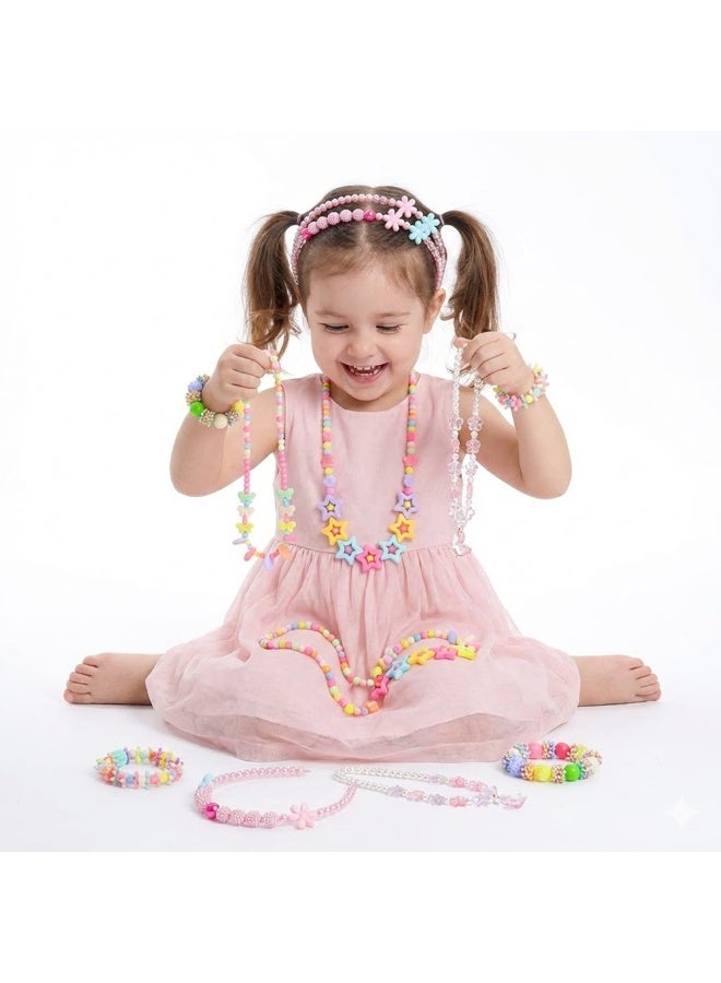 VersaMarts 24-Shape DIY Jewelry Making Bead Kit for Girls – Creative Bracelet & Necklace Craft Set with Various Colors & Shapes – Beautiful Educational Gift for Birthdays & Imaginative Play - Image 3